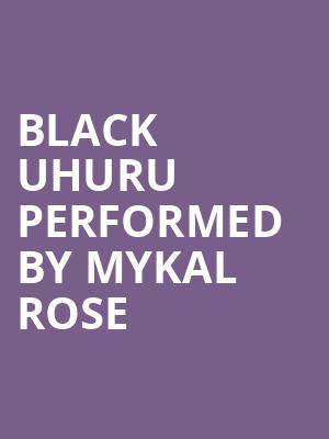 Black Uhuru performed by Mykal Rose at HMV Forum